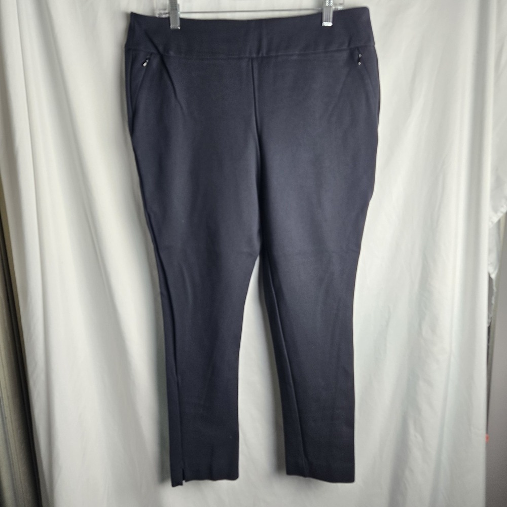 Soft Surroundings Womens XL Black Ponte Pants Heavy Slimming Casual Office‎